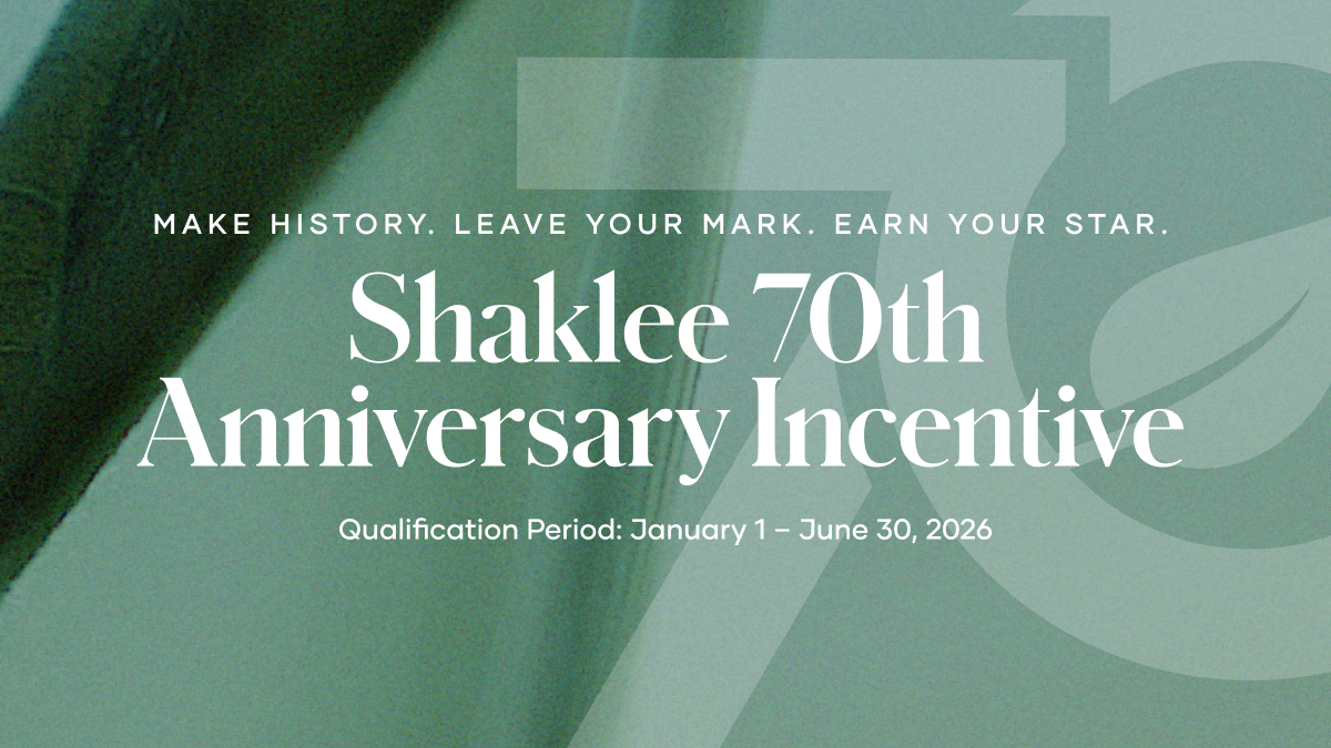 Shaklee 70th Annivesary incentive