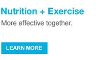 Nutrition + Exercise More effective together.