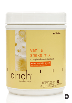 Cinch&trade; Whey Protein Blend Vanilla Shake Mix, Canister