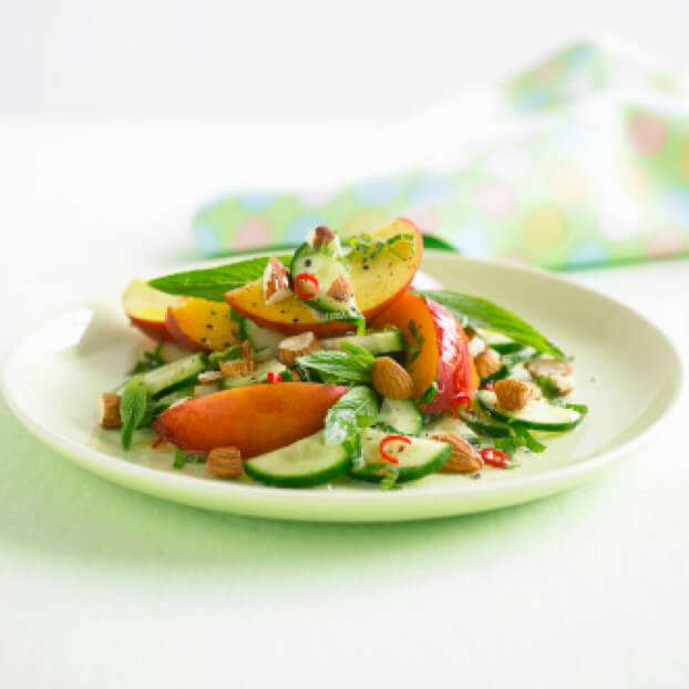 Cucumber Peach Salad Recipe